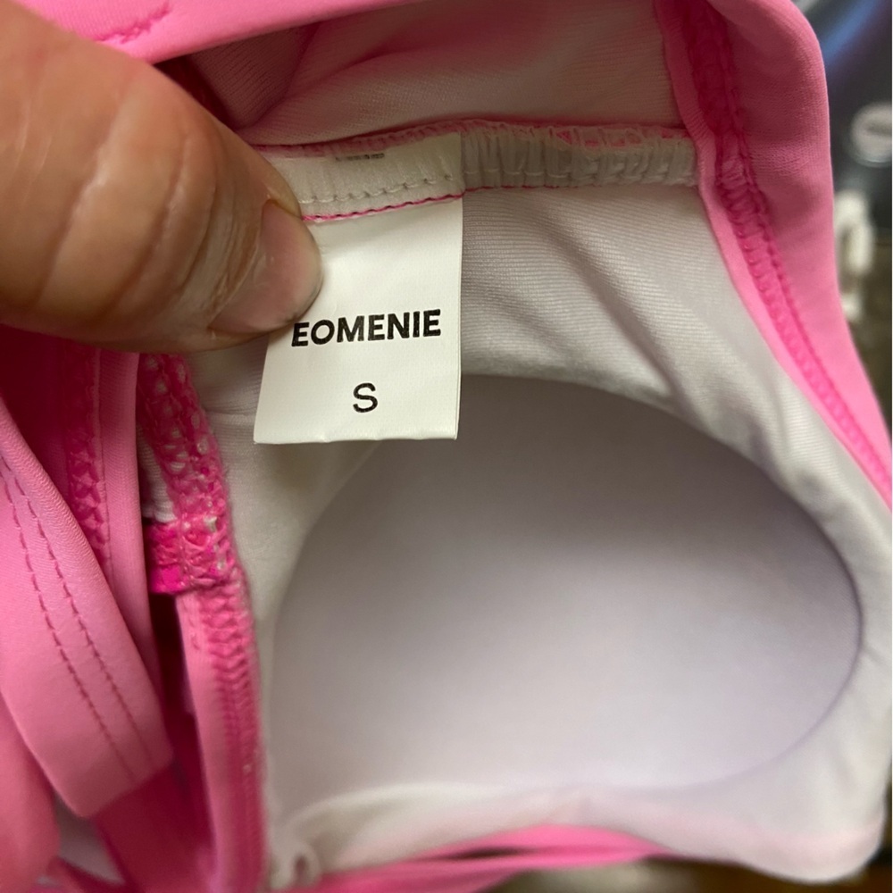 Eomenie Women’s One Piece Swimsuit Size S Pink w/cut out design Padded Summer - Picture 7 of 10